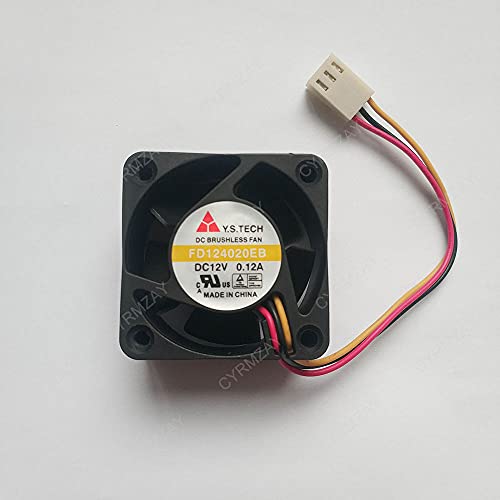 CYRMZAY 互換性があります Y.S.TECH 12V 0.12A FD124020EB 40 * 40 * 20MM 3線 冷却 ファン A8025-173RB