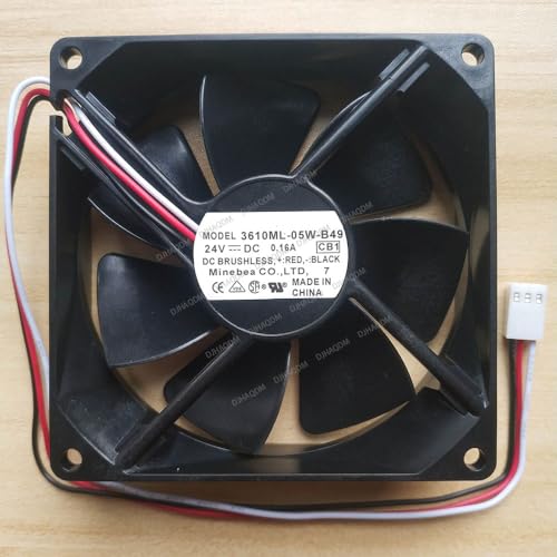DJHAQDM 互換性があります NMB 3610ML-05W-B49 24V 0.16A 90x90x25mm 9CM 3-Wire 冷却ファン HA70261V004