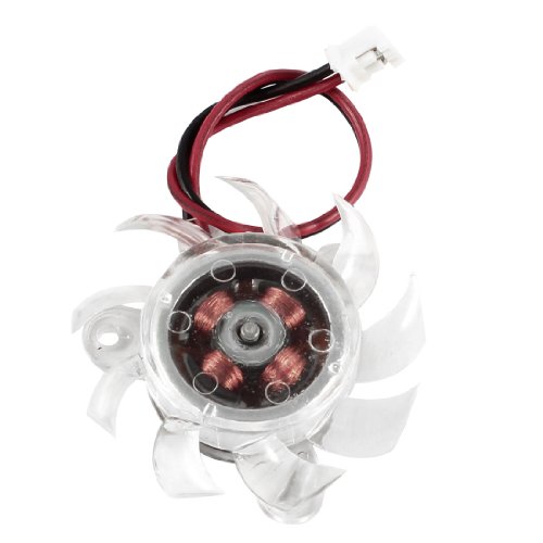 Ruilogod カードクーラー冷却ファン クリア 36mm 2ターミナル 穴から穴 26mm。 d65b6279c1ebb2667e78be70bbdb1a