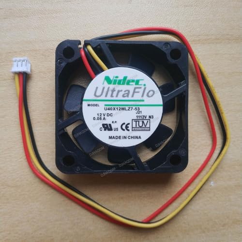 DJHAQDM 互換性があります Nidec U40X12MLZ7-53 12V 0.05A 4cm 3-Wire 冷却ファン DD07010A253