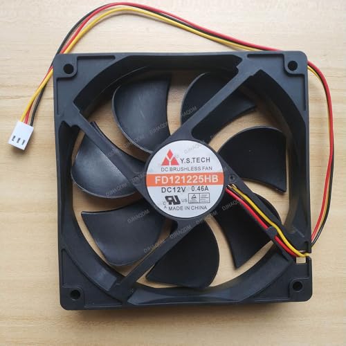 DJHAQDM 互換性があります Y.S.TECH FD121225HB 12V 0.46A 120x120x25mm 12025 3-Wire 冷却ファン HA70261V241