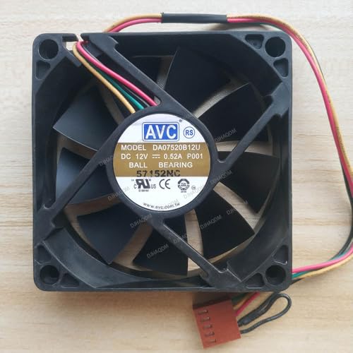 DJHAQDM 互換性があります AVC DA07520B12U 12V 0.52A 75x75x20mm 4-Wire 冷却ファン HA70261V223