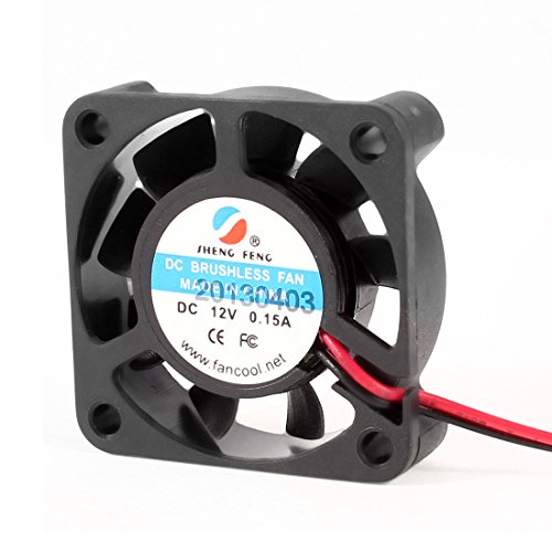 Ruilogod 40mm x 10mm 2ポール 7カッター DC 12V 0.15A ブラシレス冷却ファン ブラック feb6a815402af246b0b6a40d73a3de