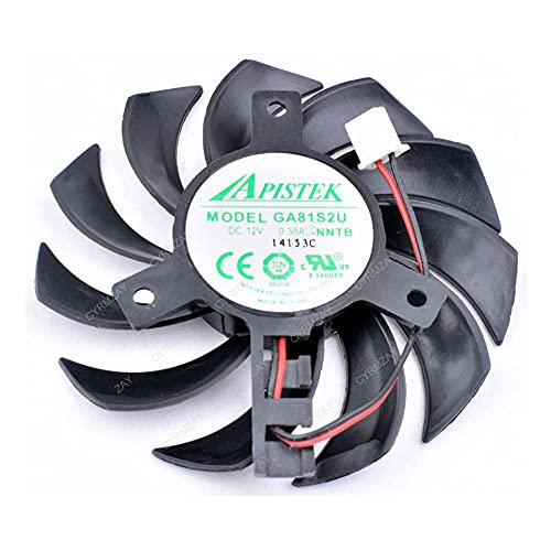 CYRMZAY 互換性があります EVEA Onda graphics card ファン APISTEK GA81S2U -NNTB DC12V 0.38A diameter 75mm 2線 冷却 ファン U12E12MS4A269