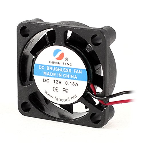 Ruilogod 25mm x 7mm 9カッター DC 12V 0.18A ブラシレス冷却ファン ブラック (ID: a15 5d5 cf3 c37 967 a155d5cf3c370967232de4a38f4586