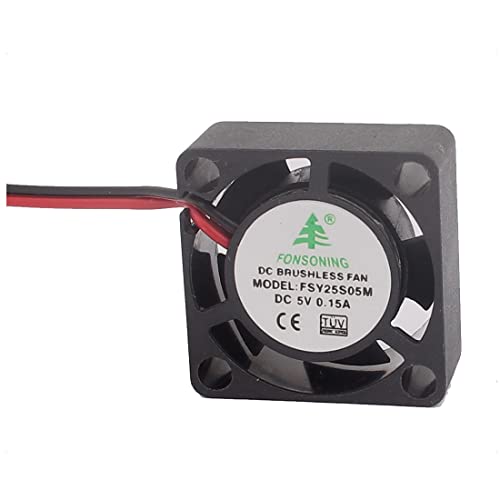 Ruilogod 25mm 2.5cm DC 5V 0.15A プラスチック 7 Flabellums 冷却ファン クーラー ブラック 164a4b4c5fa25c8f7a8bcbc8761c82