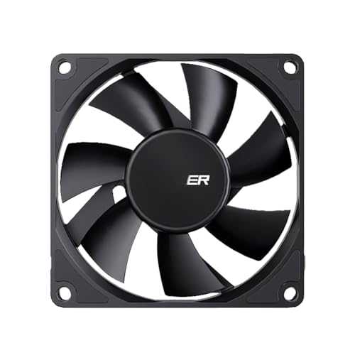 Jumundren コンピューターケース用ファン 80mm 4ピン PWM ハイエアフローウルトラスリムクーリングファン 1200-3000RPM カスケード FDBベアリングファン