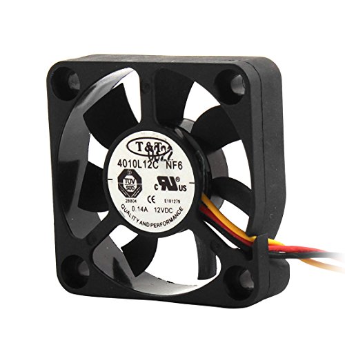 Ruilogod コンピューター DC 適した電圧Vシャーシ 7ベーンクーラー冷却ファン 40mm x 40mm x 10mm ブラック(id:96 e08 c2 2c0 1c0 b58a959a95c1576a254f2a4b1ddc9d
