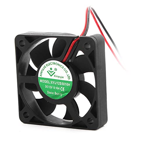 Ruilogod PC DC 適合電圧Vシャーシコンピュータケース7ベーンクーラー冷却ファン 50mm x 50mm x 10mm。 ed29bd47a5b70cde7cd488f0742e19