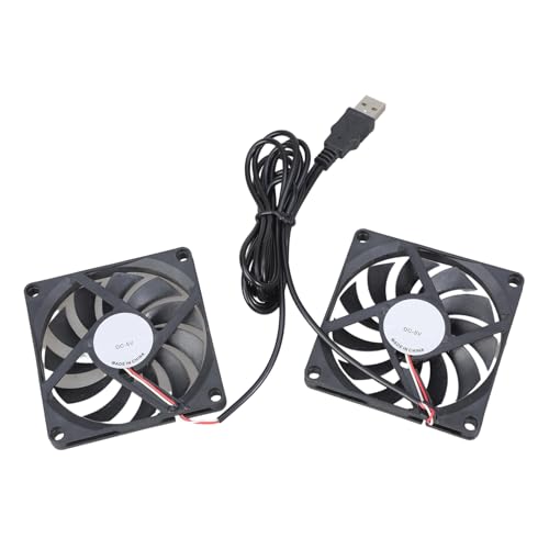 Coogat 80x80x10mm USB 5V オイルベアリング冷却ファン 1900RPM 24dB 静音 PC/デバイス用