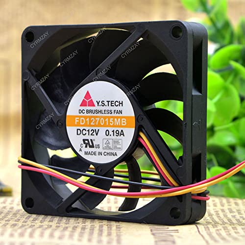 CYRMZAY 互換性があります Y.S.TECH FD127015MB 12V 0.19A 7CM 7015 3-Wire 冷却 ファン A90L43295LM