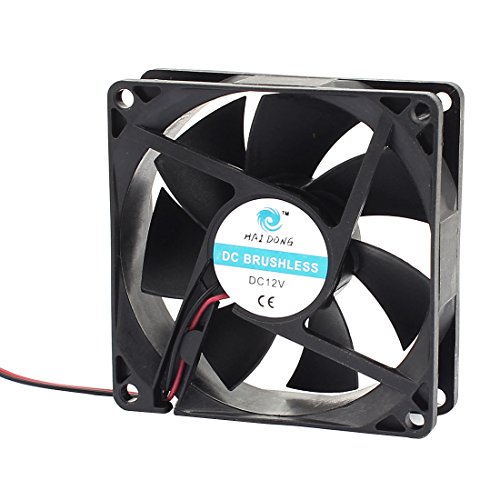 Aexit DC 12V 80mmx80mmx25mm 7ベーン冷却クーラーファン付きメタルフィンガーガード(DC 12V 80mmx80mmx25mm 7 ailettes de refroidissement refroidisseur ventilateur avec protège-doigts en métal