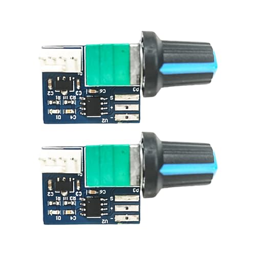 zuarfy 高精度 PWM ファン速度コントローラ 12V 4 ピン調整可能な電圧 広範囲のデューティ サイクル制御を備えた冷却システム モジュール PC ケース ファン速度コントローラ PWM シングル チャネル