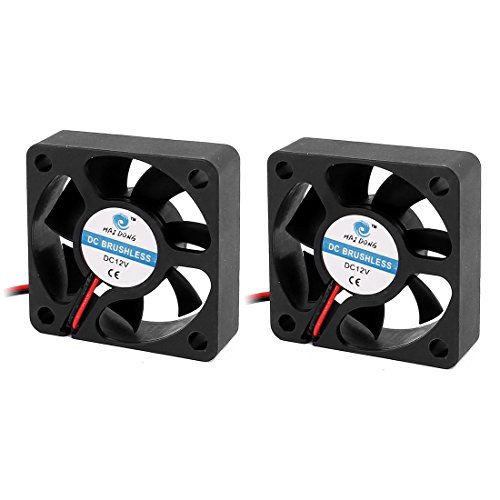 Aexit 2本12V 50mmブラッククワイエットケース冷却ファン4500 RPM、10.9 CMF、29 dBA(2Pcs 12V 50mm Ventilateur de boîtier silencieux noir 4500 tr/min, 10.9 CMF, 29 dBA