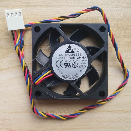 CYRMZAY 互換性があります Delta EFB0512HHA 5010 5cm 12V 0.2A 4-Wire 冷却 ファン CY787021DH
