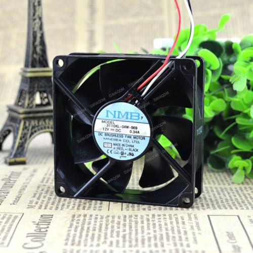 DJHAQDM 互換性があります NMB-MAT 3110KL-04W-B69 12V 0.34A 8cm 3-Wire 冷却ファン GA1204PV160