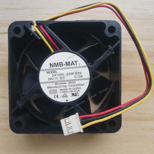 DJHAQDM 互換性があります NMB-MAT 2410RL-05W-B69 C52 24V 0.12A 6025 60x60x25mm 3-Wire 冷却ファン X04T0341S189