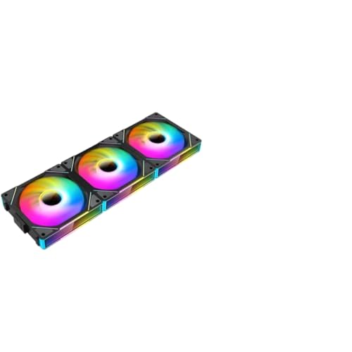 GncxxHSzz TEUCER JM-1 120mm 4ピン PWM ARGB ミラーサイクルライト効果コンピュータケースファン PC 水冷システムと互換性あり(JM-1 Black Forward) GncxxHSzz987