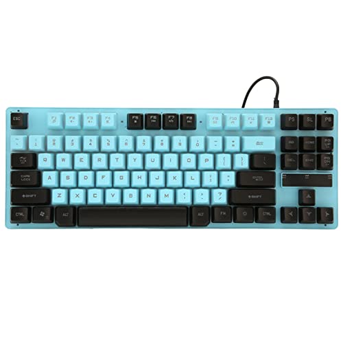 EBTOOLS 87 キー有線ゲーミング キーボード カラー バックライト付きデザイン Omic レイアウト デスクトップ ラップトップ コンピューター アクセサリー用 K EItemSelectedListener (ブルーブラック) EBkienh145y8-12