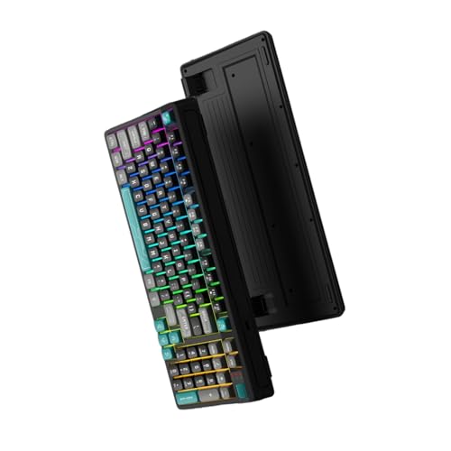 Kalttoy 触覚フィードバック付きゲーミング キーボード ボリューム スクロール ホイール ダイナミック RGB 照明 97 キー 省スペース コード デザイン ゲーミング キーボード コード メカニカル フィール