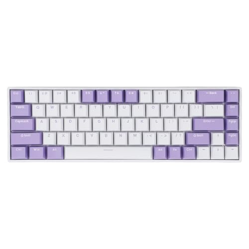 LUCKDANO 68キーメカニカルキーボード、60%ゲーミングキーボード RGBバックライト付きブルースイッチ付き Win、システム、3モード接続、コンパクトサイズ、カラフルな照明効果、長いバッテリー寿命 LUCKDANO6m03wshbv7