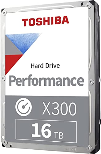 東芝 X300 16TB パフォーマンス & ゲーミング 3.5インチ 内蔵ハードドライブ - CMR SATA 6 GB/s 7200 RPM 512 MB キャッシュ - HDWR31GXZSTA