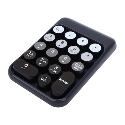 Cuifati ワイヤレステンキー、18キーポータブルスリムテンパッド、2.4GおよびBluetooth接続、ソフトで静かなストローク、ラップトップ、デスクトPC財務会計用 (黒) Cud81ro5f0zm-11