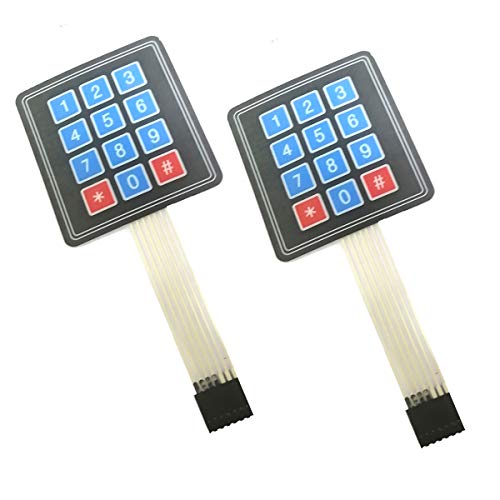 LYLGO 12キーメンブレンスイッチキーパッド 2個 Arduino/AVR/PIC用 JP007