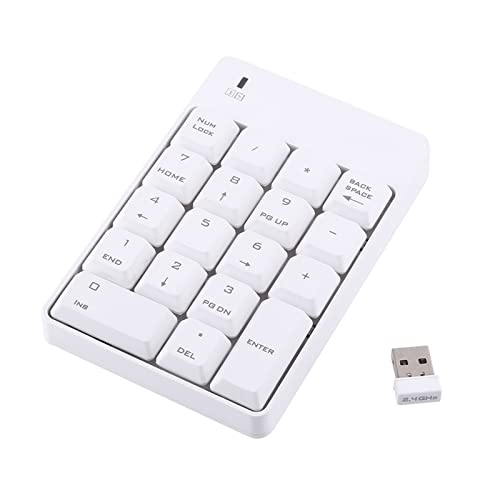 flexman コアレステンキー USB 2.4G 10M リモート距離 18 キーポータブルデジタルキーボード コンピュータラップトップデスクトップ PC 用 プラグアンドプレイ (白) flexman34xkady9f7-02