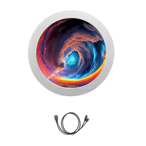 ouquckl 2.8 インチ円形コンピュータ モニター 480 × 480 音楽視覚化機能と互換性のあるソフトウェア金属ケース USB セカンダリ スクリーン