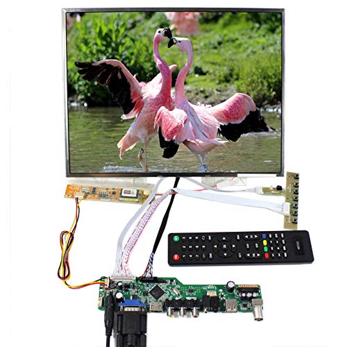 VSDISPLAY 14インチ液晶パネル 解像度1024x768 CCFLバックライト 20ピン HDMI VGA AV USB LCDコントローラー T.V56.031024X7681CCFL