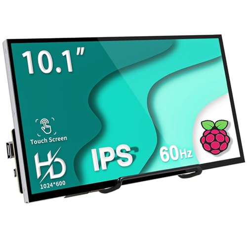 HAMTYSAN Raspberry Pi タッチスクリーン、10インチモニターHDMI、1024×600ミニモニター、16:9 IPSスクリーン 小型ポータブルディスプレイ Raspberry Pi 400/4/3/2/Zero/B/B+ Jetson Nano Win11/10/8/7用 AZA-10INCH-TOUCH