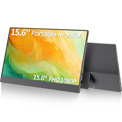 StarXnDa ポータブルモニター-14インチ、2560 * 1600p 2.5Kモニター ポータブルゲームモニター 144Hz、400Nits 100% sRGB HDR ノートパソコンモニター USB Type C HDMIポート デュアルスピーカー付き (15.6 FHD 60HZ)