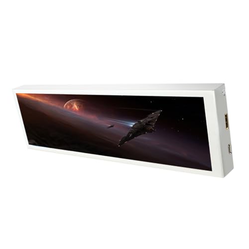 FEITIANWUGONG コンパクト8.8インチコンピュータケースタッチパネルディスプレイ720P 1920x480解像度強化された生産性のための簡単なインストール/USB一貫性のあるPCセカンダリスクリーン