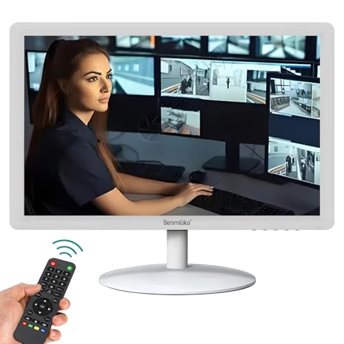 Benmiuko Love 24型インチ 白い監視モニター 防犯カメラのディスプレイ 多機能インターフェース HDMI、AV、BNC、VGA、USB、PC入力 パソコンのCCTV液晶モニター 1920x1080フルHD 日本語対応 白い24インチ