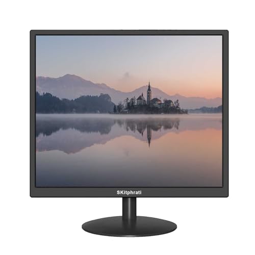 SKitphrati 19インチ モニター 正方形 モニター 1280 x 1024 45% sRGB 色補正 5:4 アスペクト比 75 Hz VESAマウント可能 VGA HDMI TNパネル S-19INCH-SY-NEW
