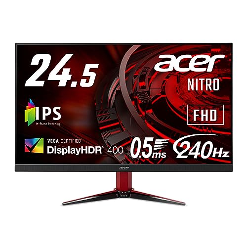 Acer ゲーミングディスプレイ Nitro VG252QXbmiipx 24.5型ワイド IPS 非光沢 フルHD 0.5ms(GTG)