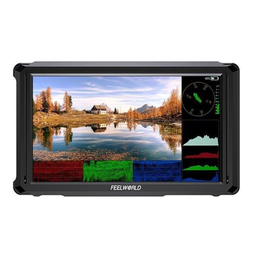 FEELWORLD FW568 PRO 6インチ 1200nit 高輝度 フィールドモニター 4K HDMI対応 1920x1080 IPS 軽量204g 3D LUTカスタム対応 9:16縦画面マーカー搭載