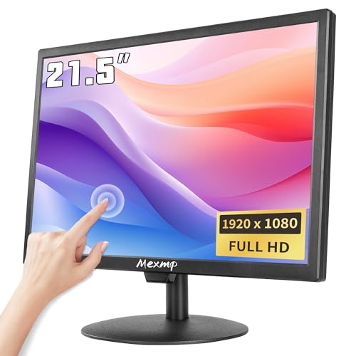 Mexmp 21.5インチ FHDマルチタッチモニター (1920x1080) 10点静電容量式タッチ対応 HDMI/VGA/AV/USB/BNC入力 内蔵スピーカー POS/ゲーム機/組み込みPC用 MP215T