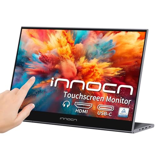 innocn 15.6インチ ポータブルモニター タッチスクリーン | 1080P | HDMI USB C HDMI | MacBook Windows タブレット Android Chrome PS4 Switch Mini PC | 400Nits | 100% sRGB N1F PRO