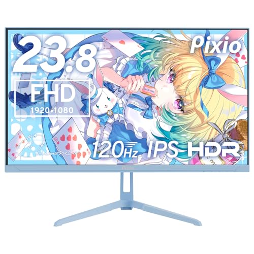 Pixio 【5年保証付き】Pixio PX246 Wave Pastel Blue ゲーミングモニター 23.8インチ FHD 120Hz IPS パステルブルー 水色 ピクシオ HDMI VGA 4ms ps5 PX246WAVEB-UC3