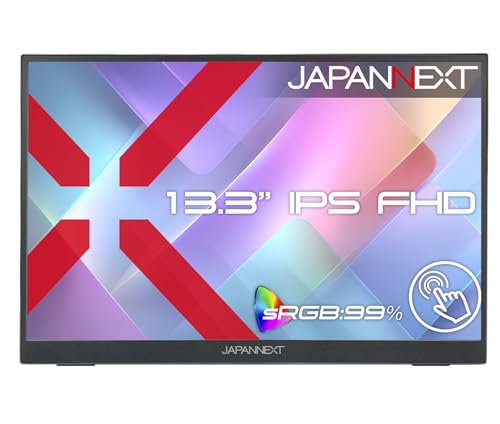 JAPANNEXT 【ECサイト限定】JAPANNEXT 13.3インチ IPSパネル搭載 10点マルチタッチ対応 フルHD(1920×1080)解像度 モバイルモニター JN-MD-iE133F-T miniHDMI USB-C sRGB:99% HDR 自立式キックスタンド搭載 フェルトケース同梱 【2年保証】