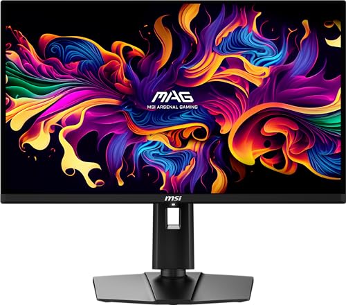 MSI MAG 271QPX QD-OLED E2 27インチ 2K ゲーミングモニター 2560 x 1440 (QHD) 応答時間 0.03ms 240Hz トゥルーブラック HDR 400 HDMI DPポート チルトと高さ調整可能
