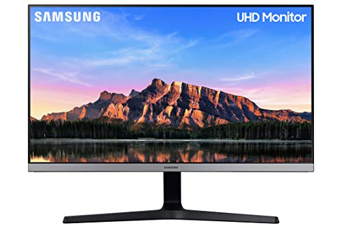 サムスン Samsung 28インチ (20インチ) 4K UHDモニター、IPS、ベゼルレス、HDRサポート、AMD FreeSync、アイコンフォート、PIP/PBPマルチタスク(LU28R550UQWXXL、ダークブルーグレー)