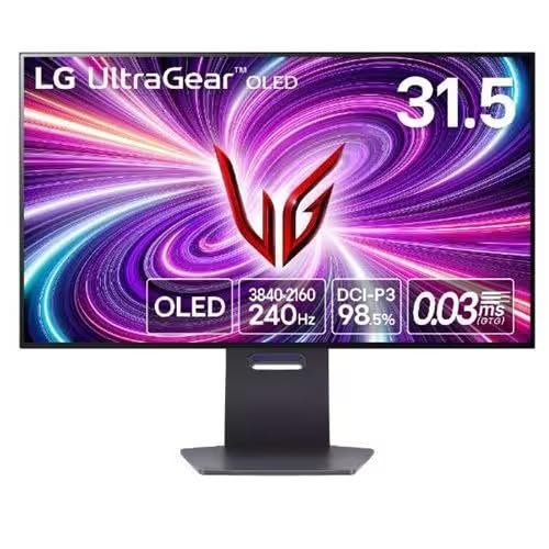〔中古〕LG(エルジー) 31.5インチ UltraGear OLED 4K 240Hz+Dual Mode対応ゲーミングモニター 32GS95UE-B〔262-ud〕