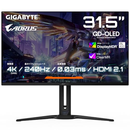 GIGA-BYTE GIGABYTE PCモニター・液晶ディスプレイ AORUS FO32U2 [31.5インチ]