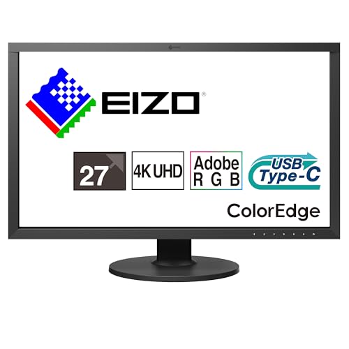EIZO ナナオ 液晶ディスプレイ 26.9型/3840×2160/HDMI、DisplayPort、USB Type-C/ブラック/スピーカー：なし CS2740-ZBK