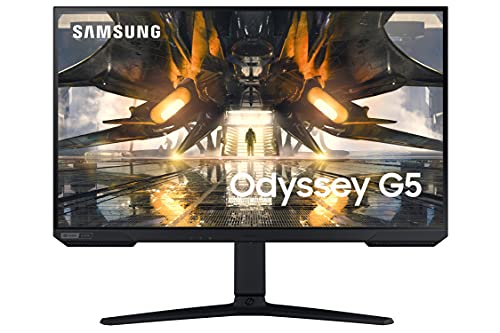 サムスン SAMSUNG Odyssey QHD 27-Inch Gaming Monitor, 2560*1440, 165Hz, G-Sync & FreeSync, HDR10 (LS27AG500PNXZA)