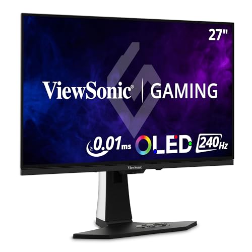 ViewSonic XG272-2K-OLED 27インチ OLED フラット 0.02ms MPRT 240hz ゲーミングモニター HDMI2台 DisplayPort/USB-C/Freesync Premium pro/HDR400/高さ調節スタンド/RGBバックライト VS19852