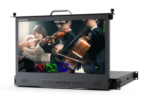 Lilliput RM-1731S 17.3インチ HDRおよび3D LUT プルアウトラックマウント 3G-SDI/HDMI モニター HDMI 2.0イン/アウト、3G-SDI入力/出力。 RM 1730S